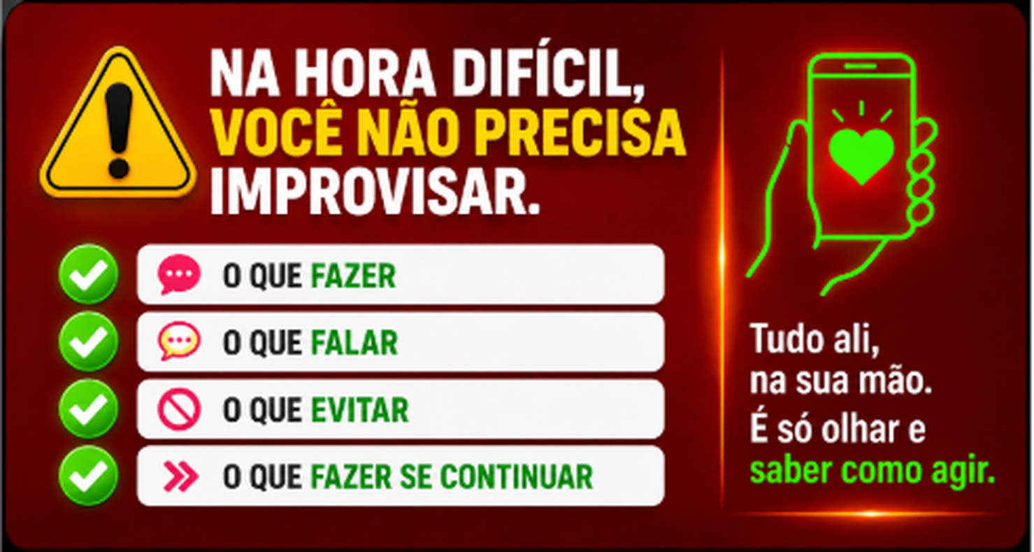 Na hora difícil, você não precisa improvisar — o que fazer, falar, evitar e fazer se continuar